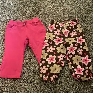 Carter's Pink and Floral Kids Joggers Set